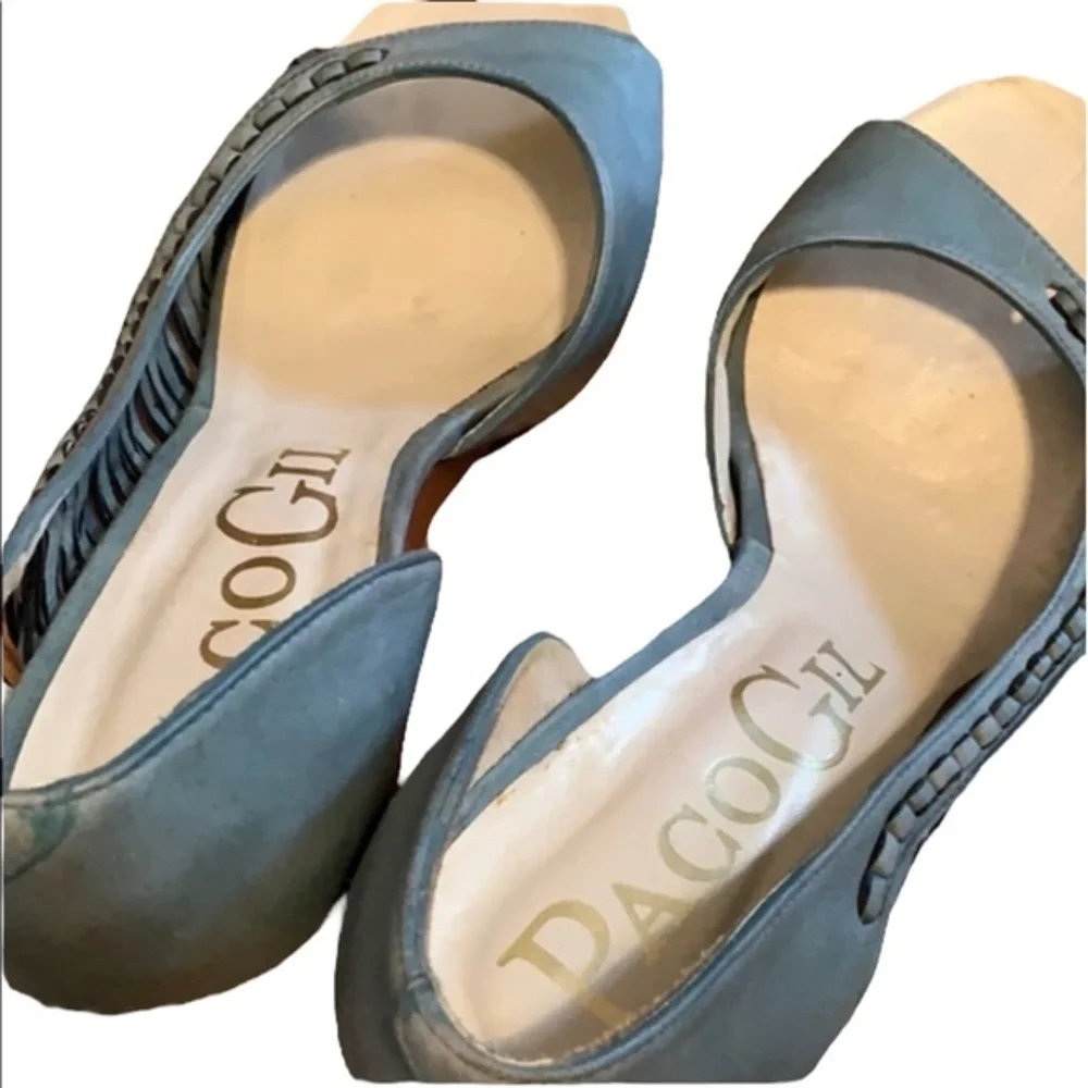 Paco Gil open toe platform wedge/espadrilles